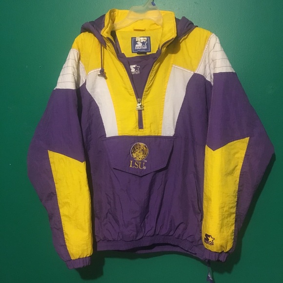 Vintage Starter Lsu Hooded Winter Coat 